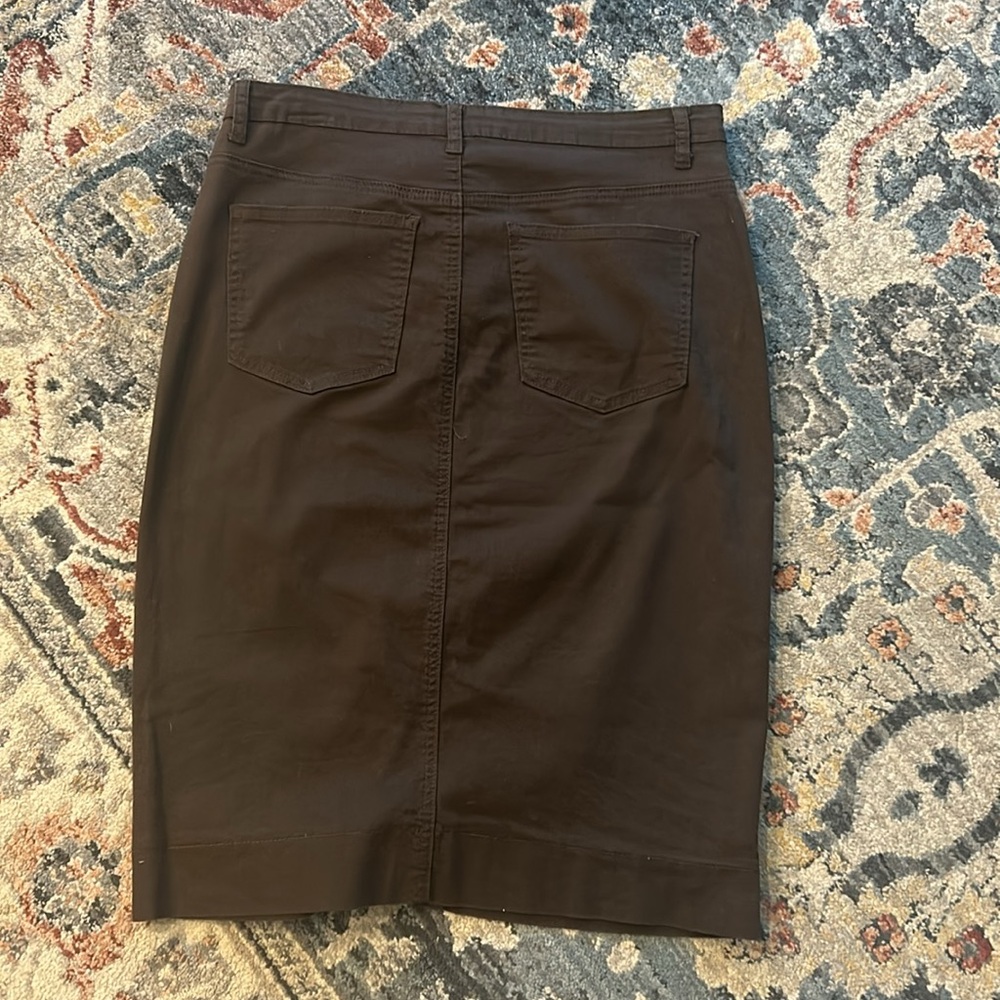 Jade Mackenzie brown denim skirt - Picture 3 of 3